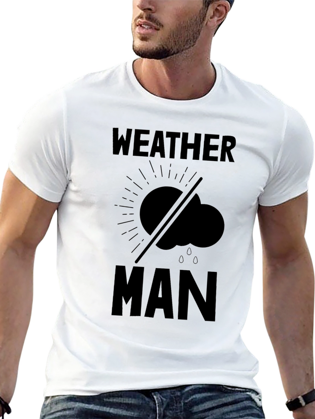 Weather Man Graphic Tee - Black Humor T-Shirt