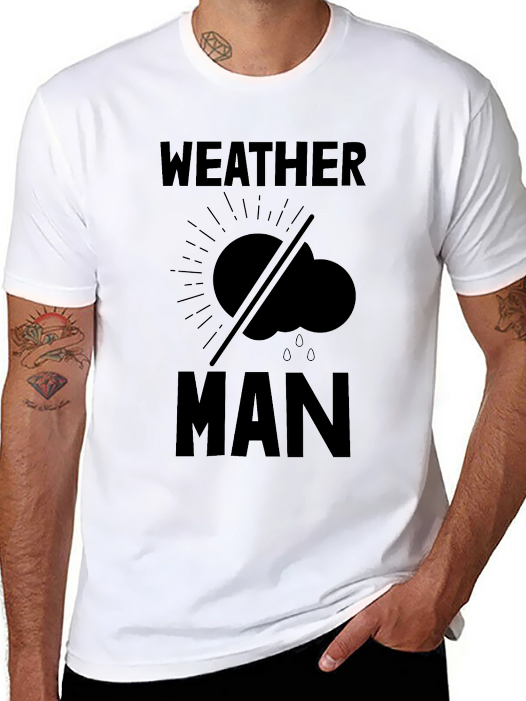 Weather Man Graphic Tee - Black Humor T-Shirt