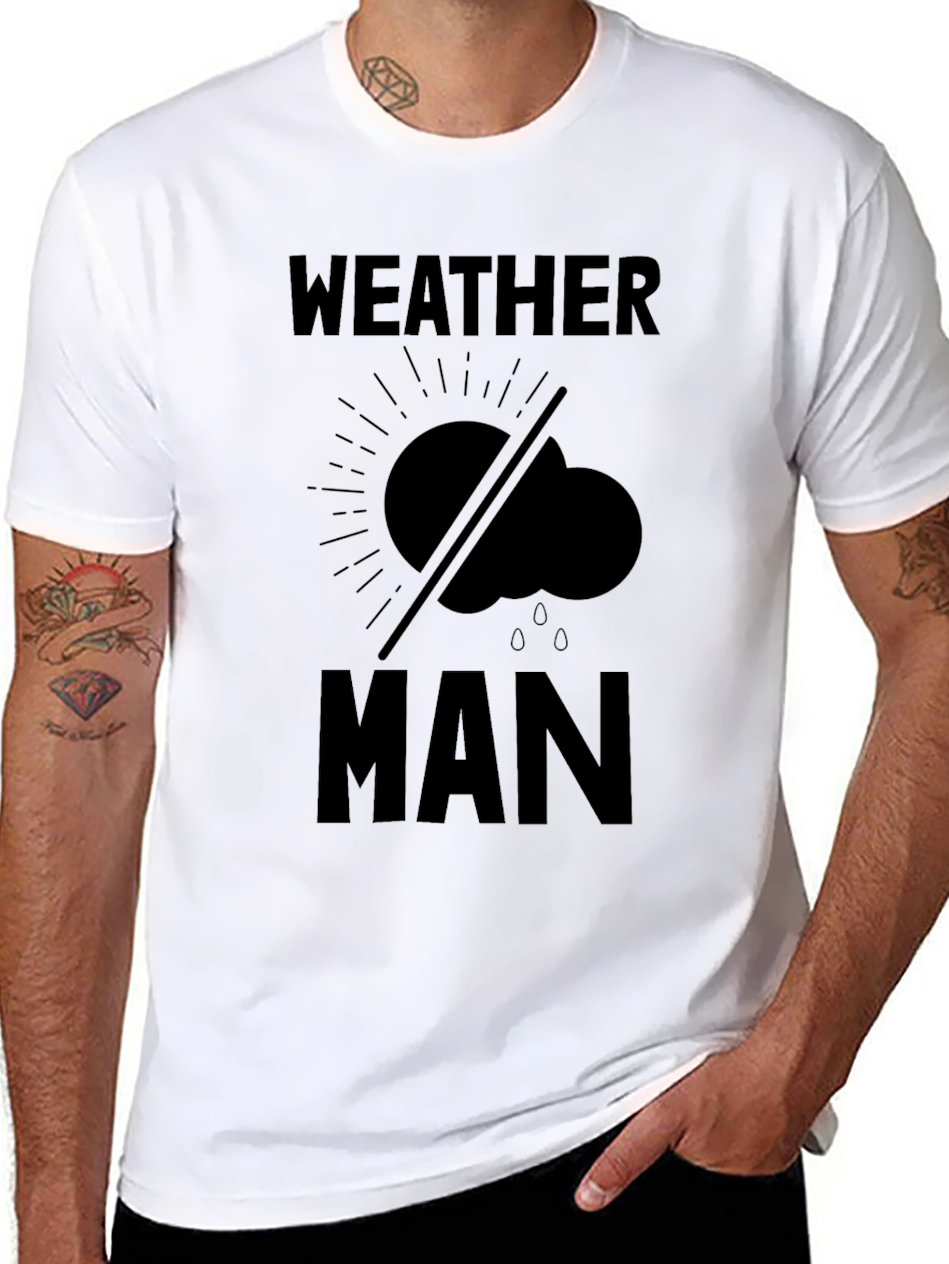 Weather Man Graphic Tee - Black Humor T-Shirt