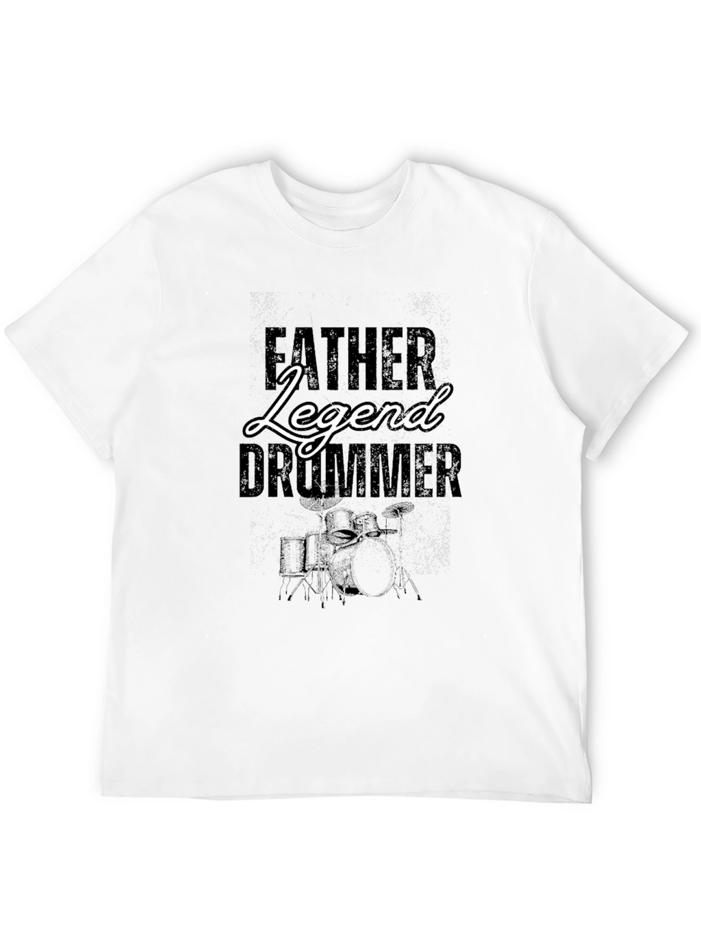 Father Legend Drummer Black T-Shirt