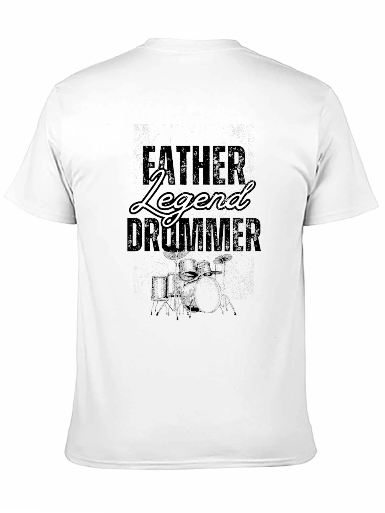 Father Legend Drummer Black T-Shirt