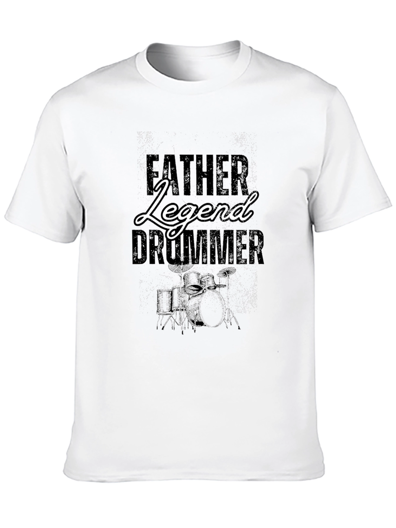 Father Legend Drummer Black T-Shirt