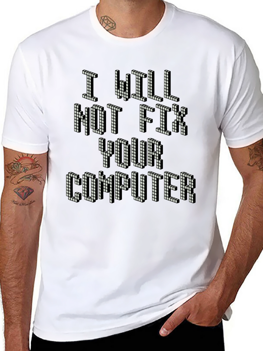 I Will Not Fix Your Computer Retro Gamer T-Shirt