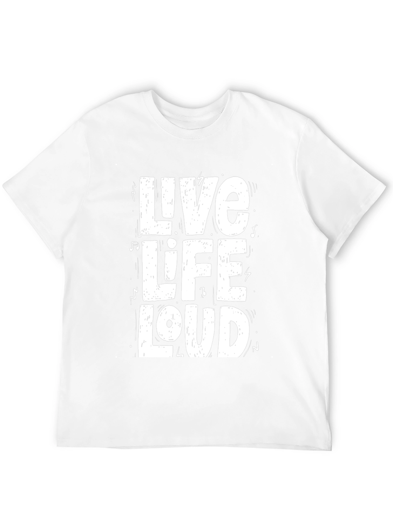 Live Life Loud Graphic Tee - Black Cotton T-Shirt