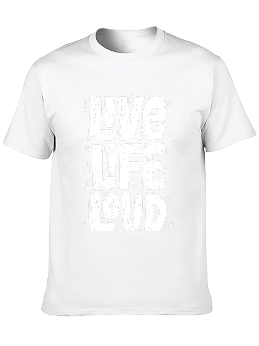 Live Life Loud Graphic Tee - Black Cotton T-Shirt