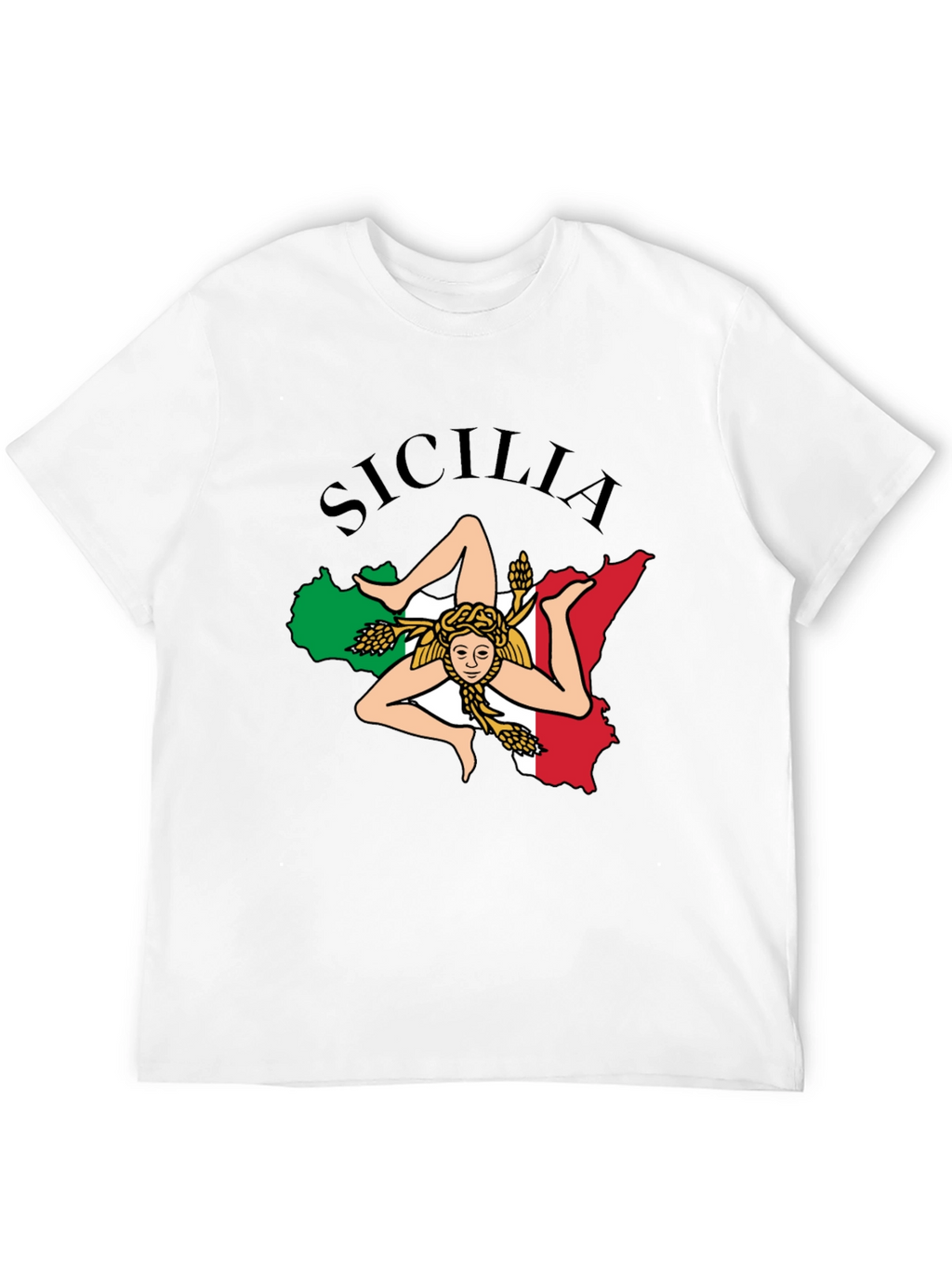 Sicilia T-Shirt Italy Flag Graphic Tee