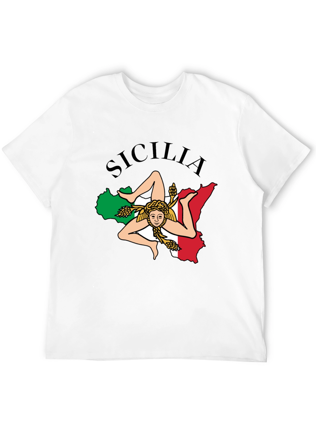 Sicilia T-Shirt Italy Flag Graphic Tee