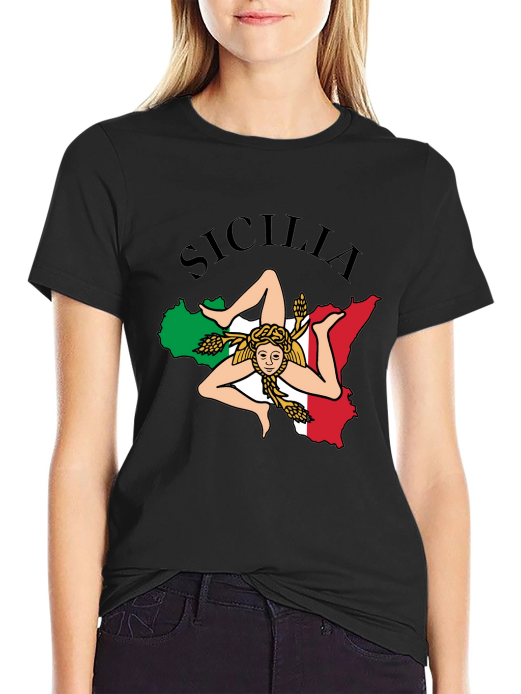 Sicilia T-Shirt Italy Flag Graphic Tee
