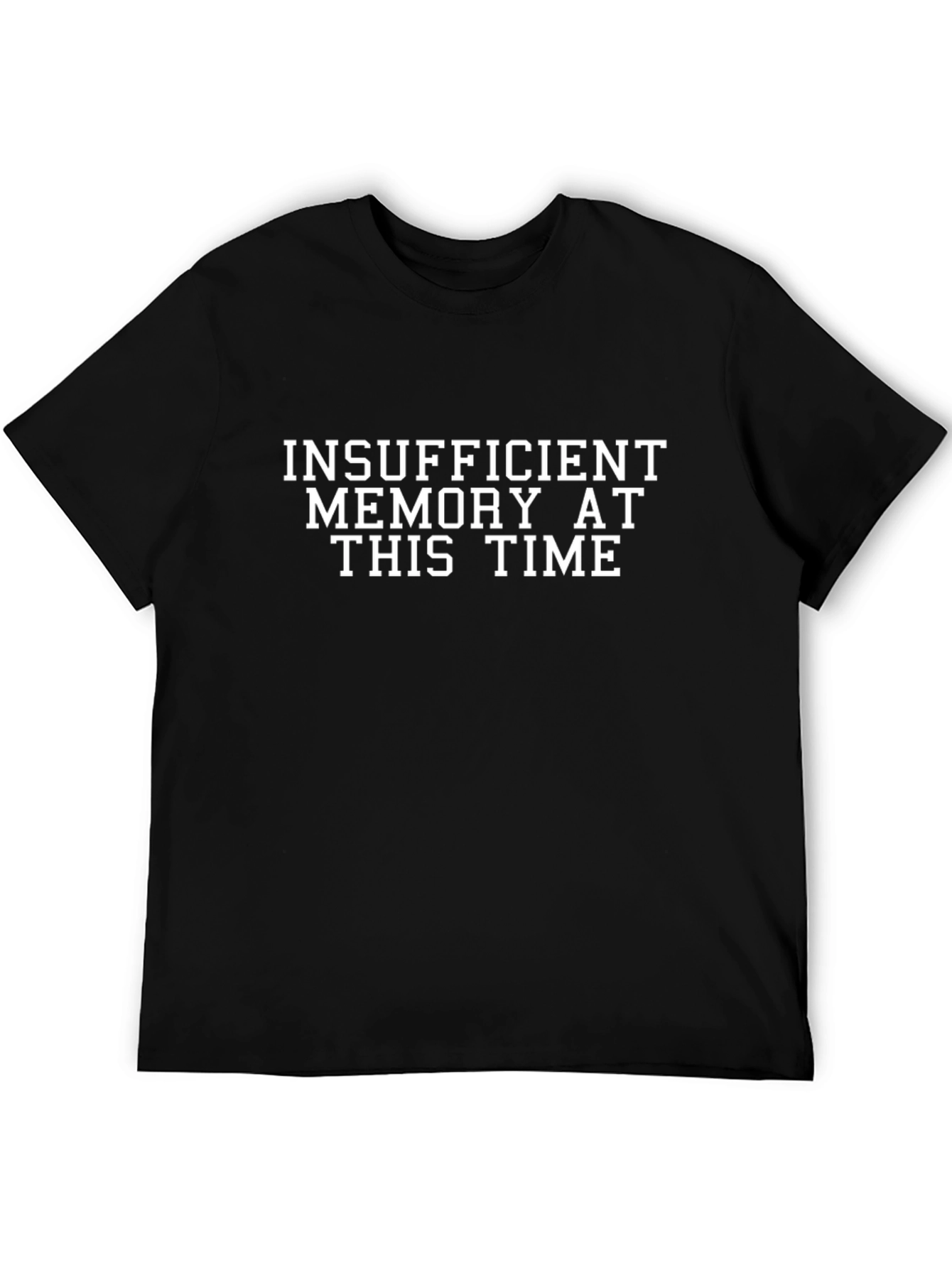 Insufficient Memory Black Graphic T-Shirt