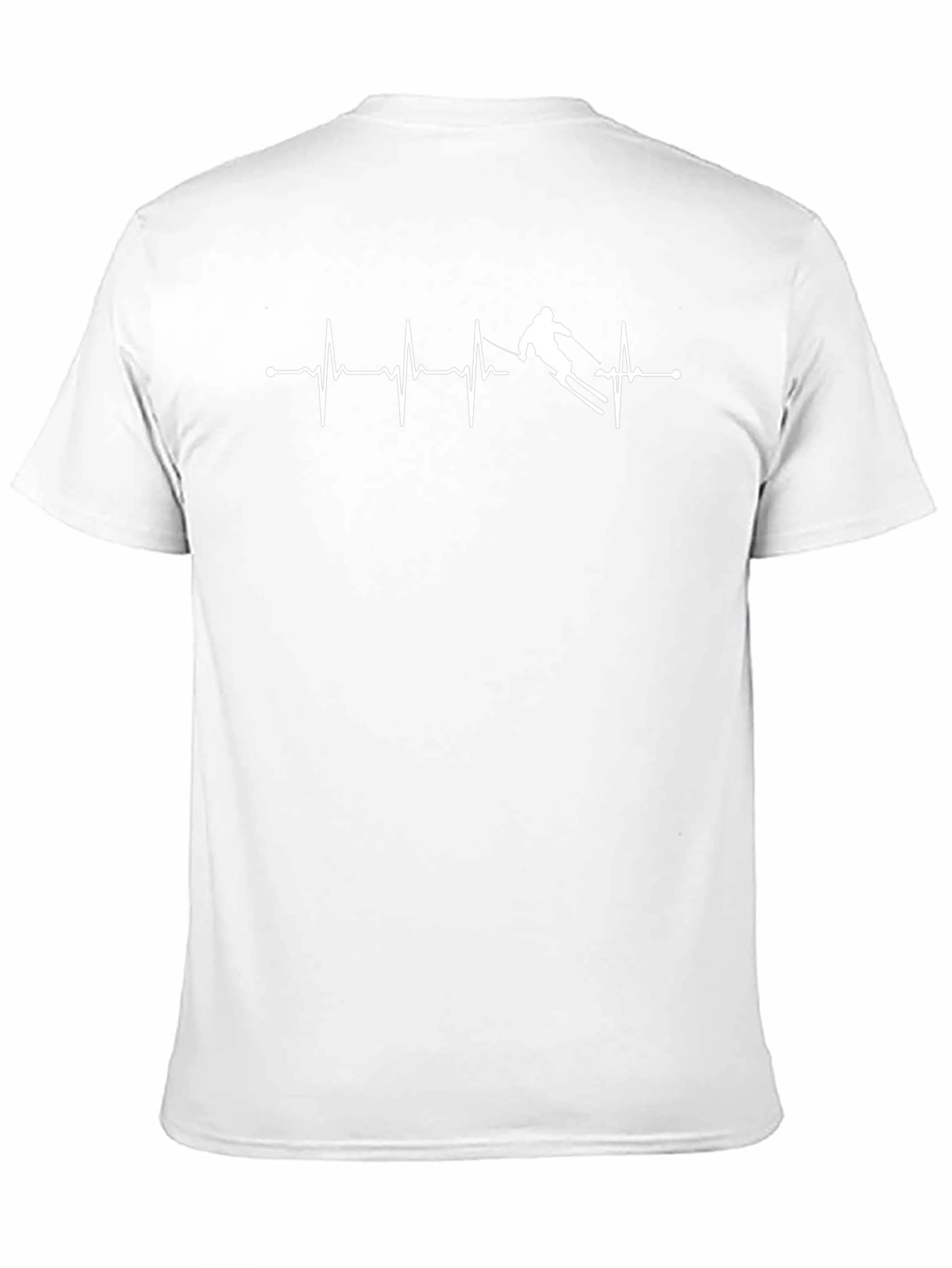 Skiing Heartbeat Graphic T-Shirt