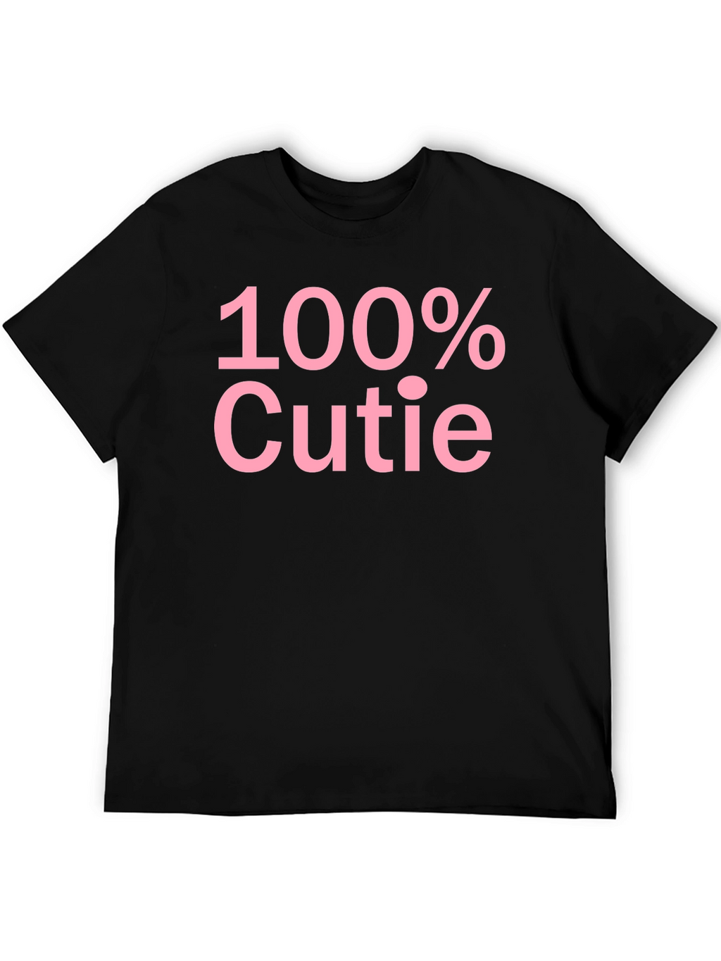 100% Cutie Black Graphic T-Shirt - Soft Cotton Blend