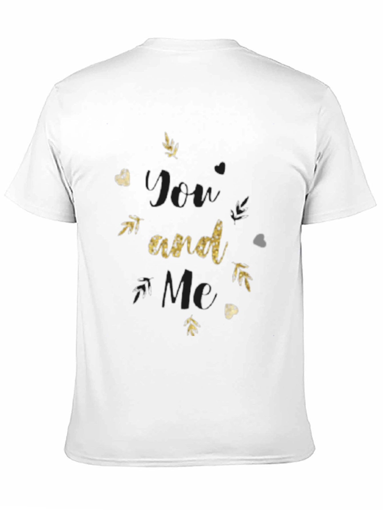 You and Me Black Graphic Tee