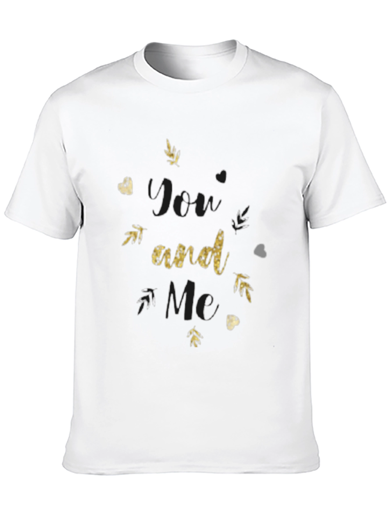You and Me Black Graphic Tee