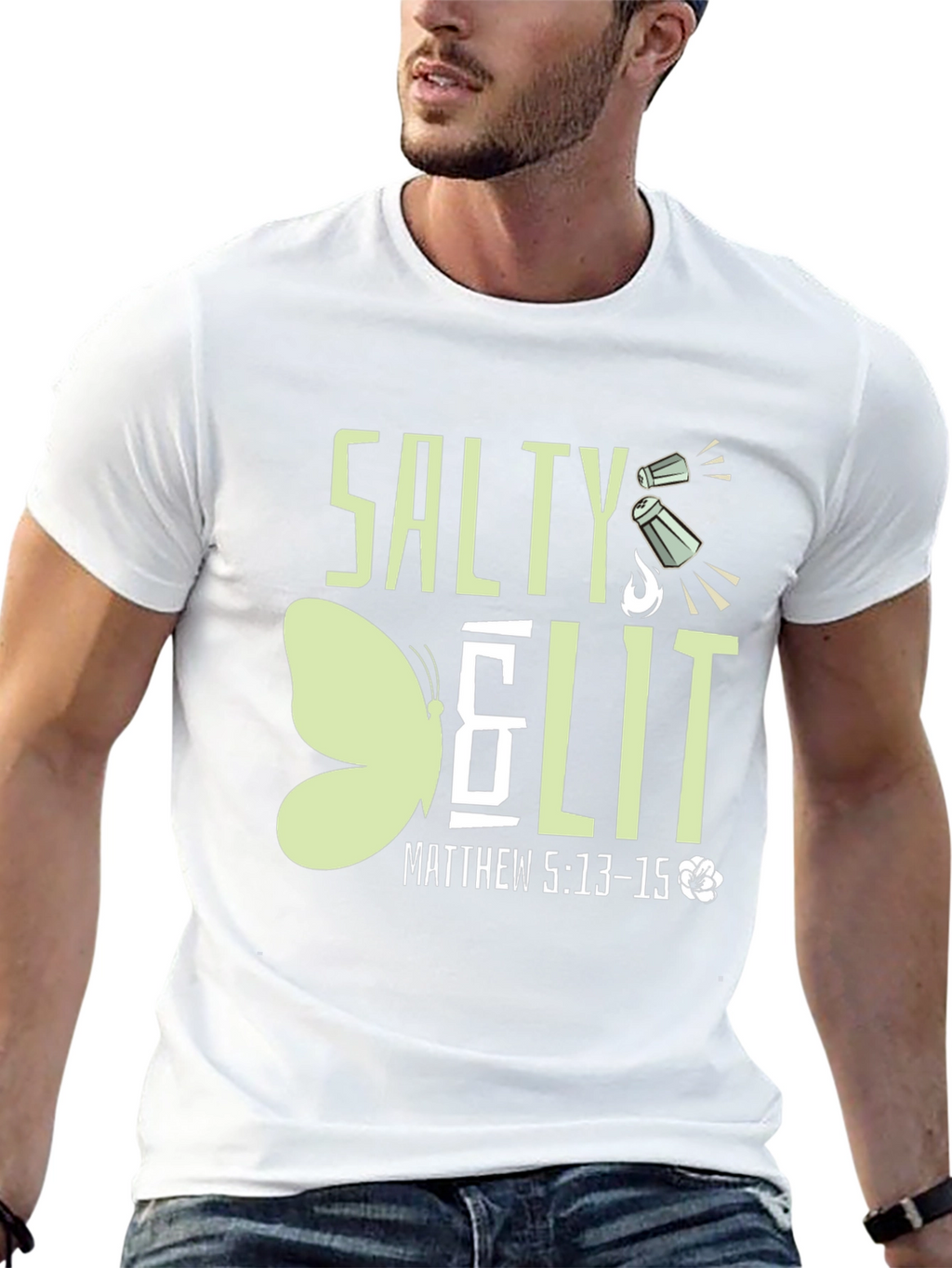 Salty & Lit T-Shirt - Matthew 5:13-15 Black Tee