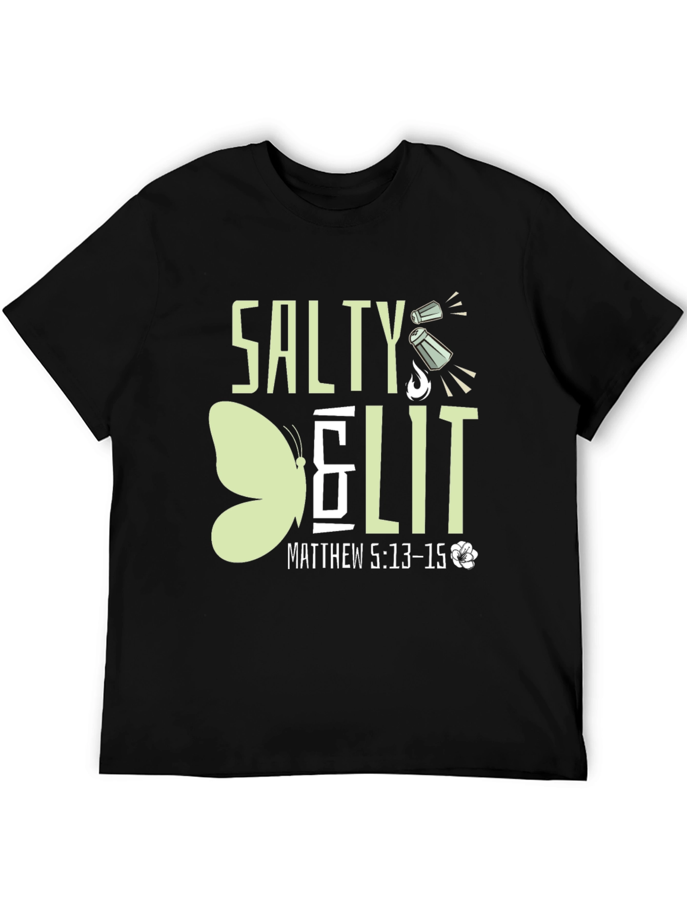 Salty & Lit T-Shirt - Matthew 5:13-15 Black Tee