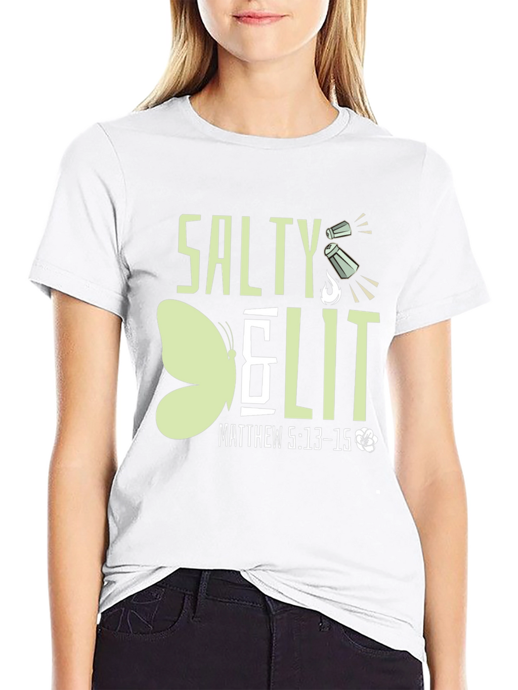 Salty & Lit T-Shirt - Matthew 5:13-15 Black Tee
