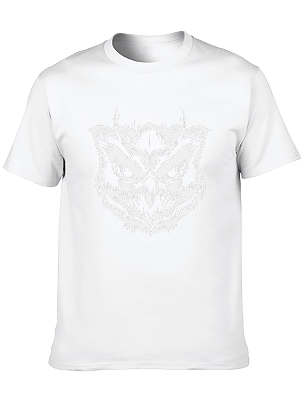 Mens Black T-Shirt with Owl Graphic