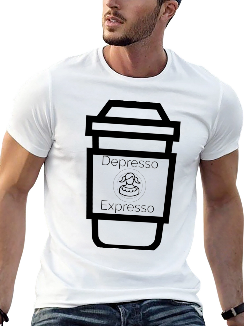 Depresso Expresso Black T-Shirt - Coffee Lover