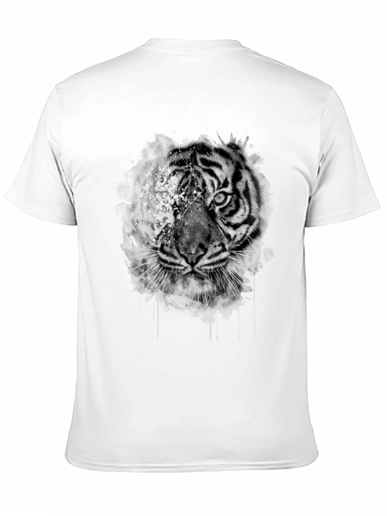Tiger Graphic Print Black T-Shirt