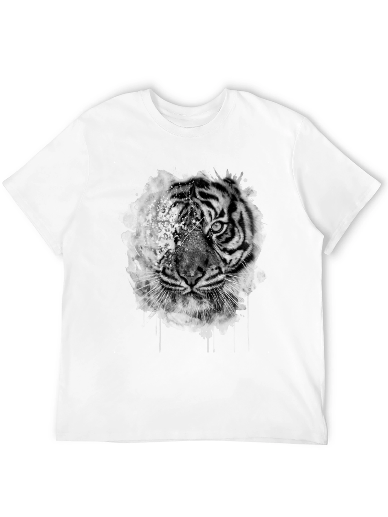 Tiger Graphic Print Black T-Shirt