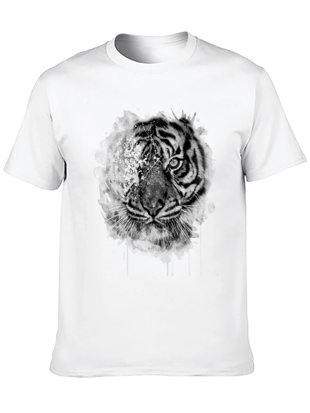 Tiger Graphic Print Black T-Shirt