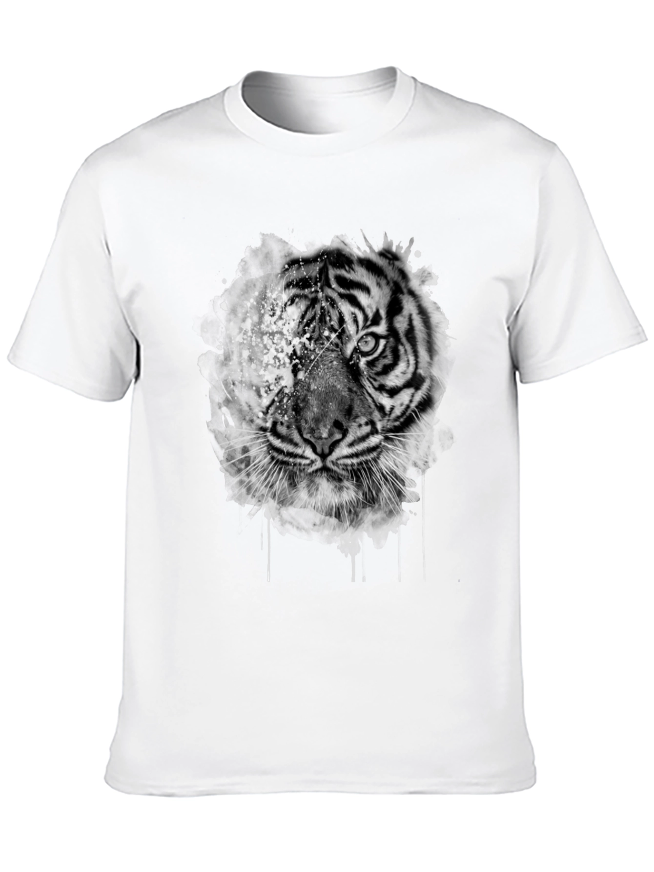 Tiger Graphic Print Black T-Shirt