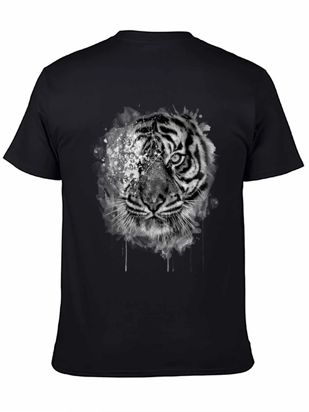 Tiger Graphic Print Black T-Shirt