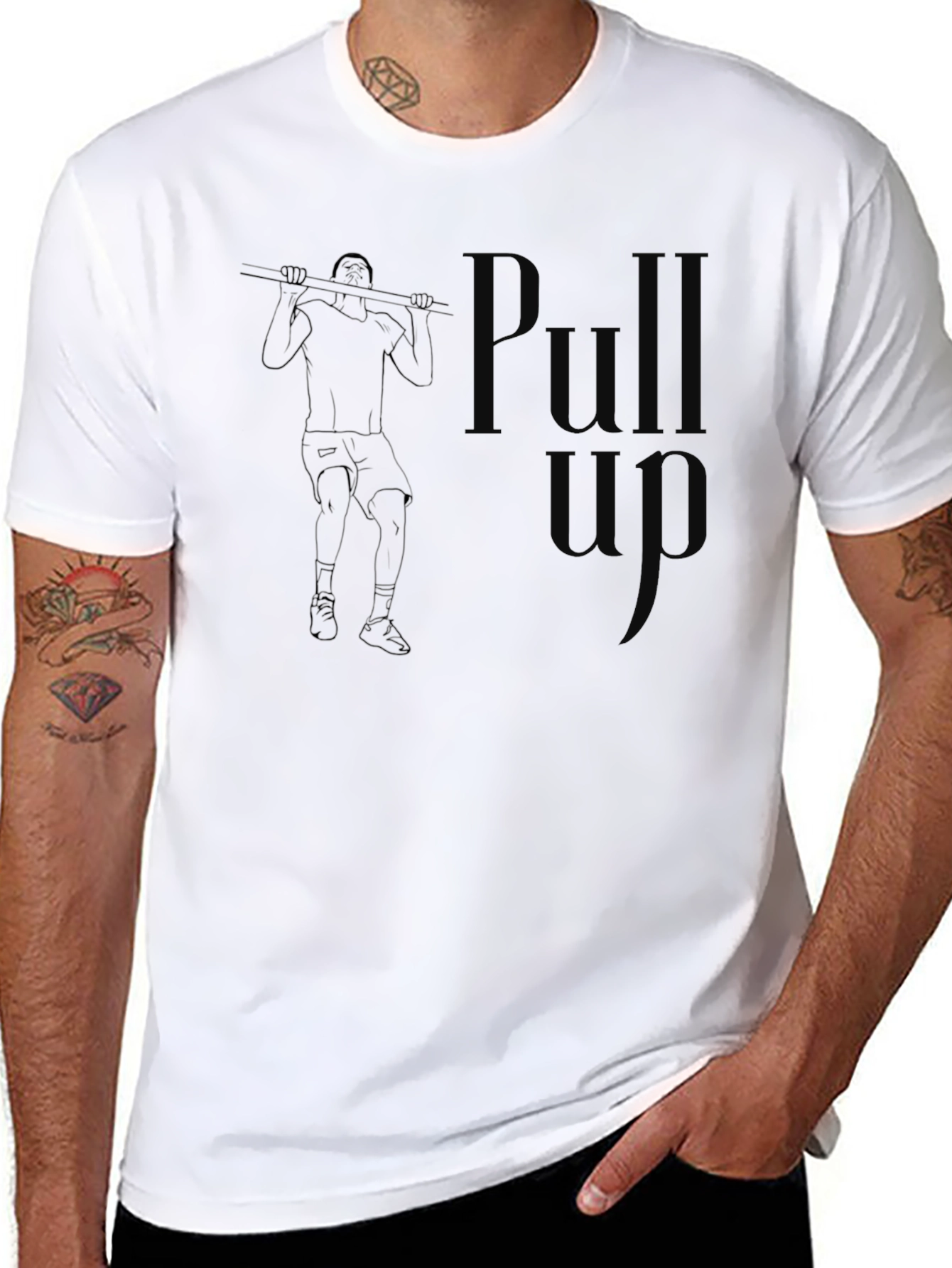 Pull Up Workout Graphic T-Shirt