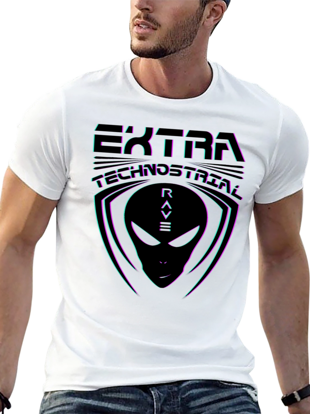 Extra Rave Alien Graphic T-Shirt