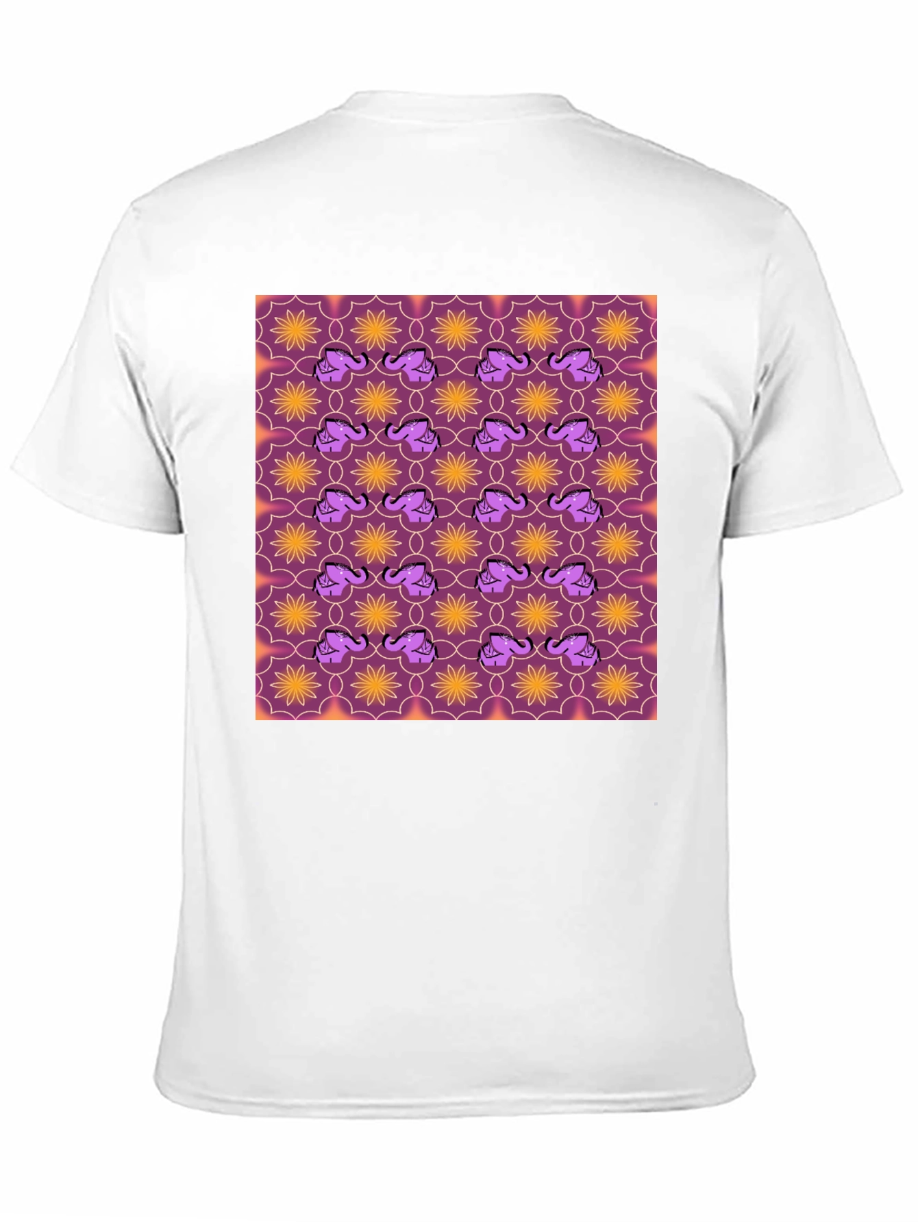 Elephant & Flower Pattern Graphic Tee