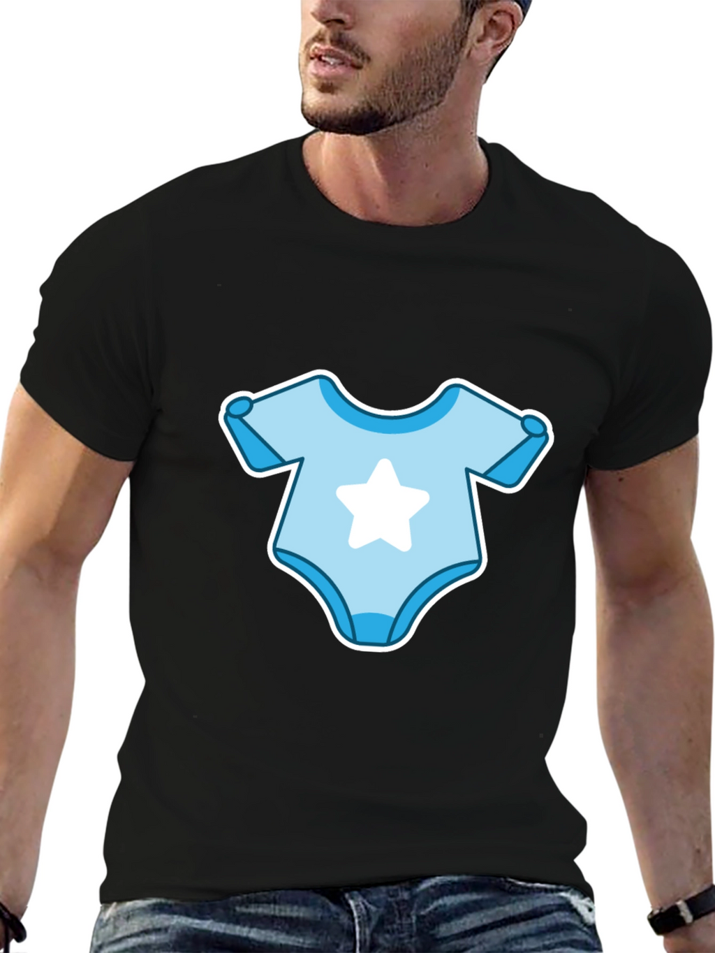 Baby Bodysuit T-Shirt - Cute Star Design