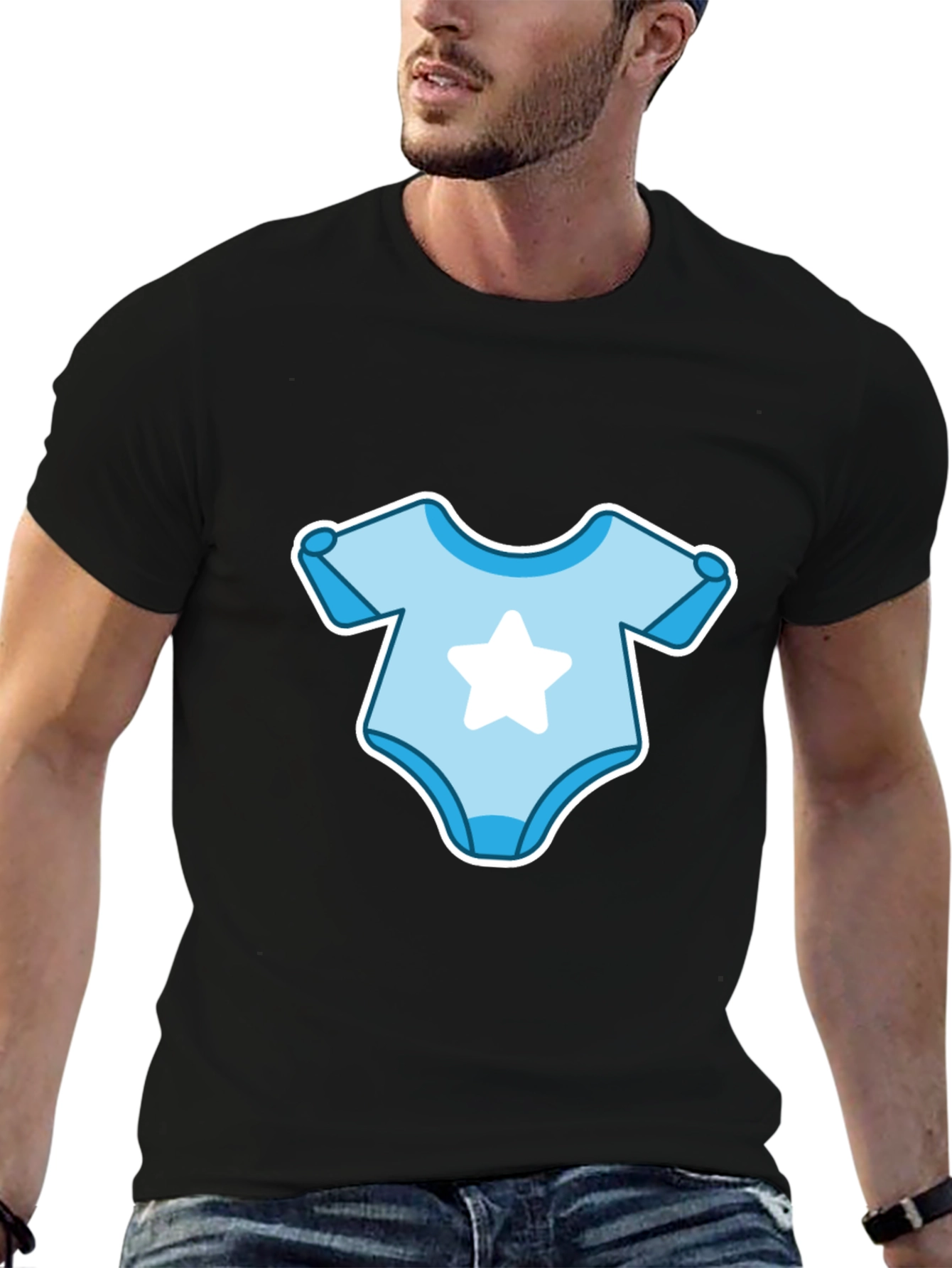 Baby Bodysuit T-Shirt - Cute Star Design