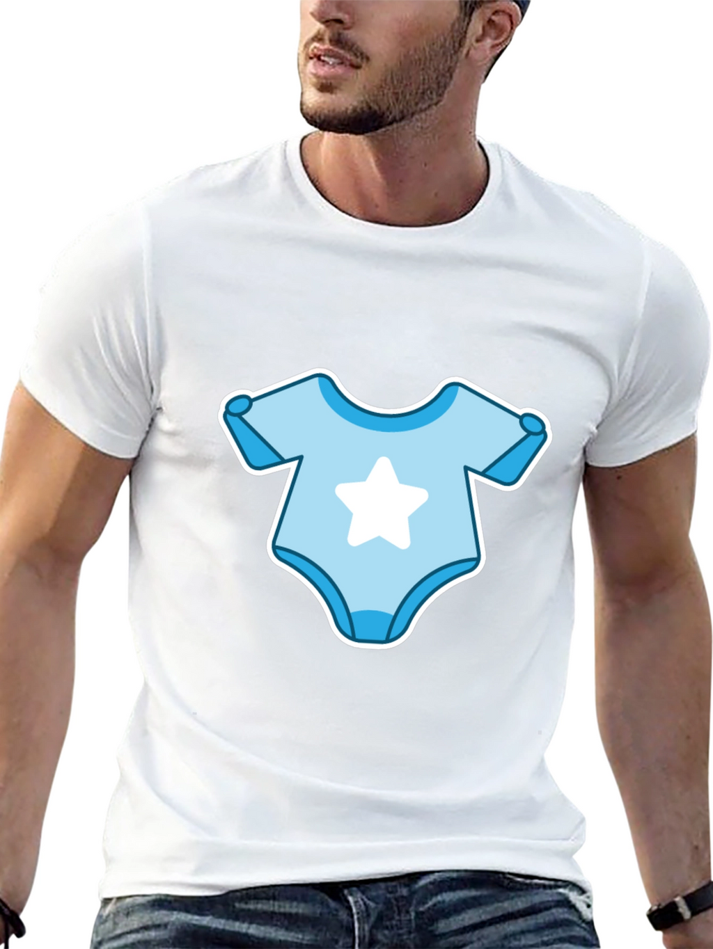 Baby Bodysuit T-Shirt - Cute Star Design