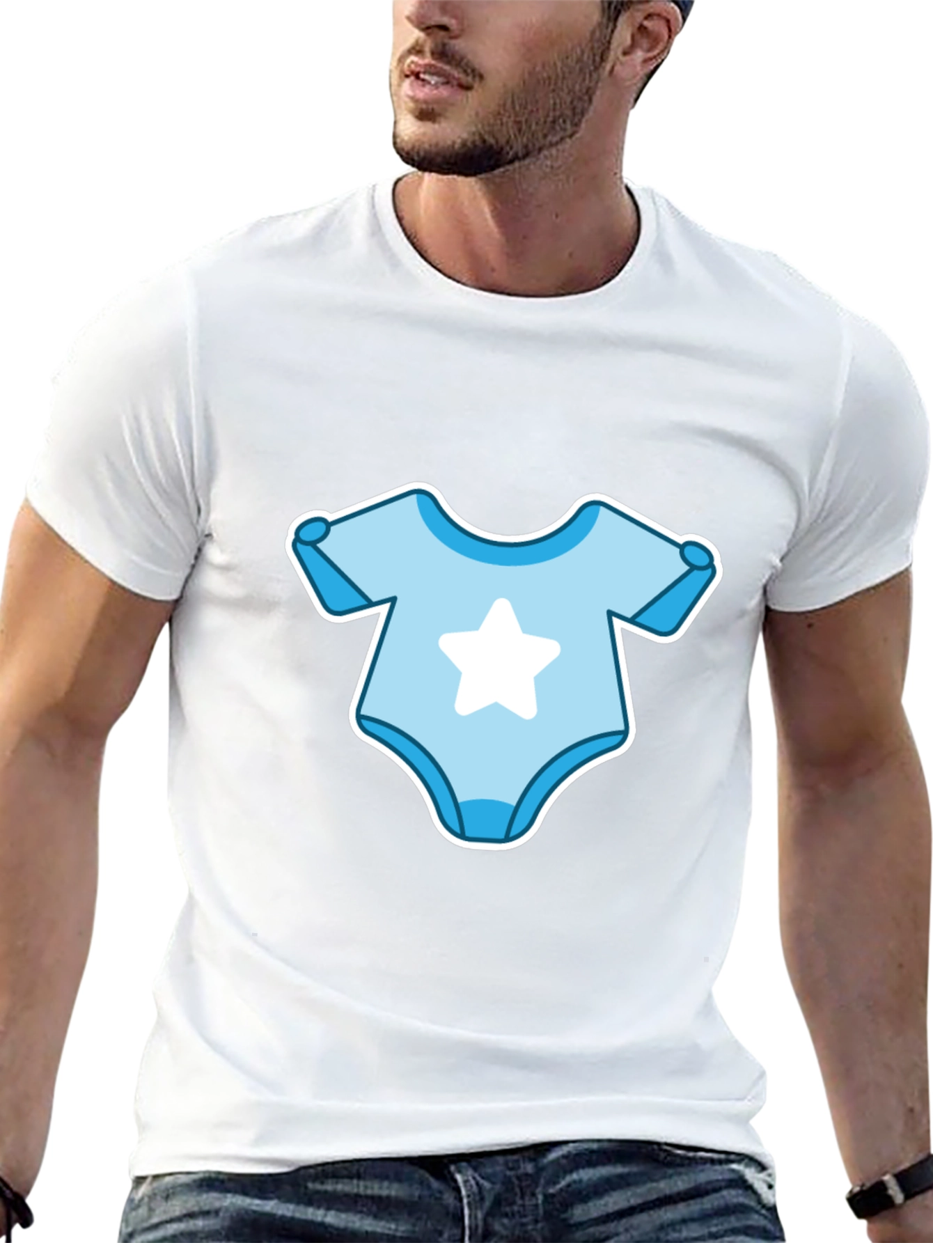 Baby Bodysuit T-Shirt - Cute Star Design