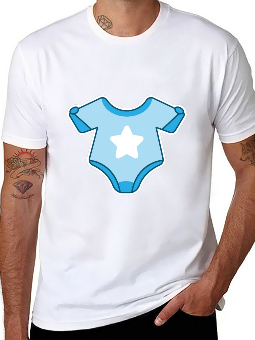 Baby Bodysuit T-Shirt - Cute Star Design