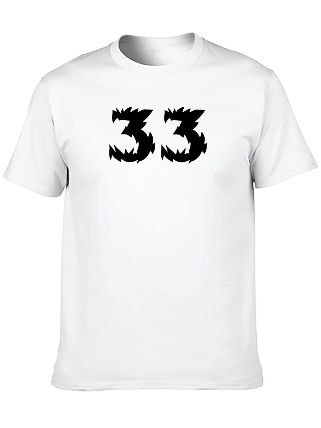 Mens Black T-Shirt with Number 33 Design