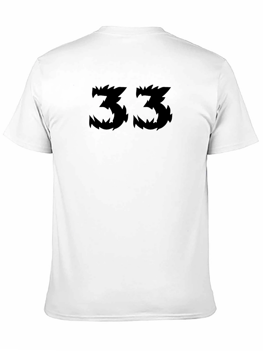 Mens Black T-Shirt with Number 33 Design