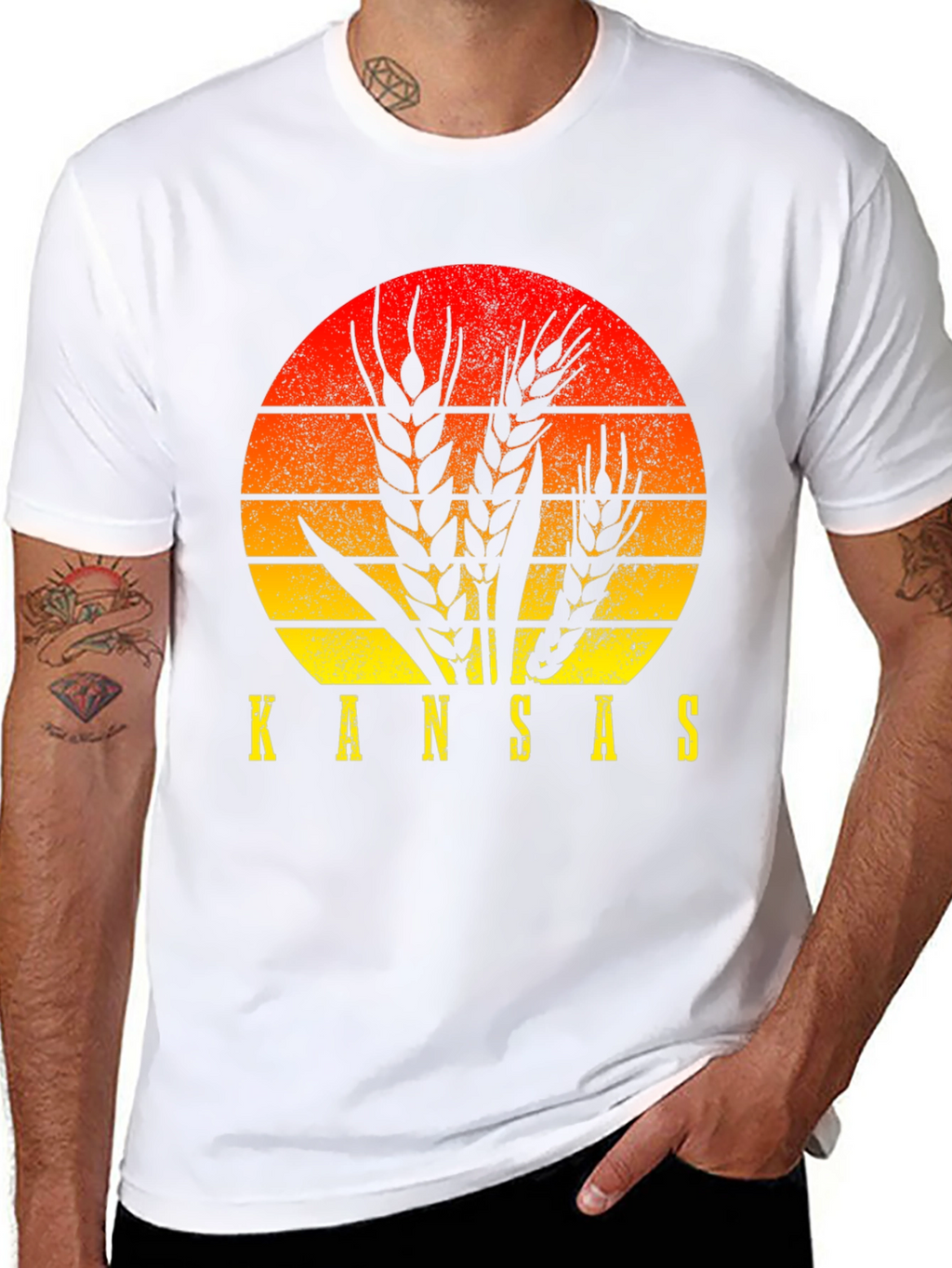 Kansas Wheat Sunset Graphic T-Shirt