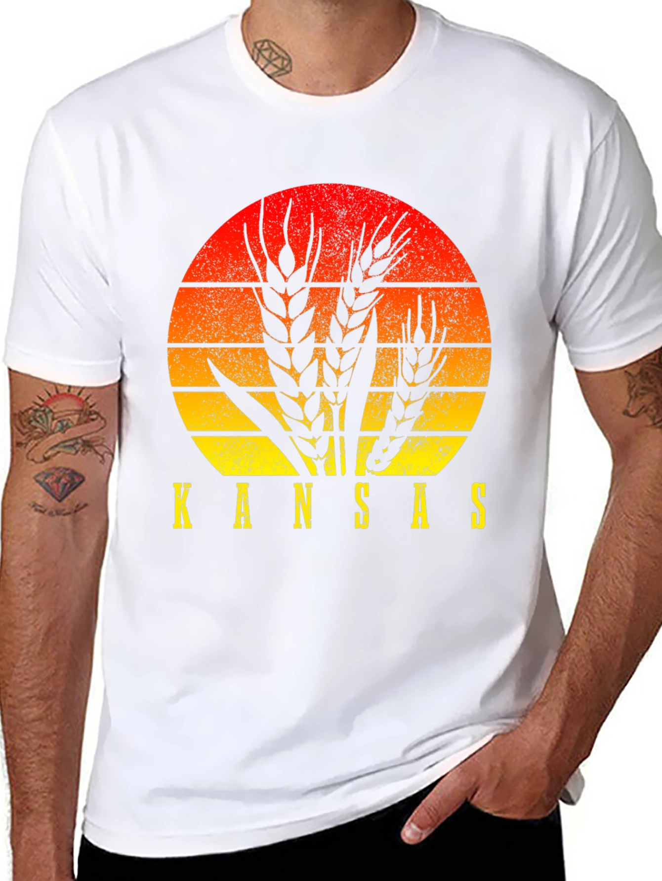 Kansas Wheat Sunset Graphic T-Shirt