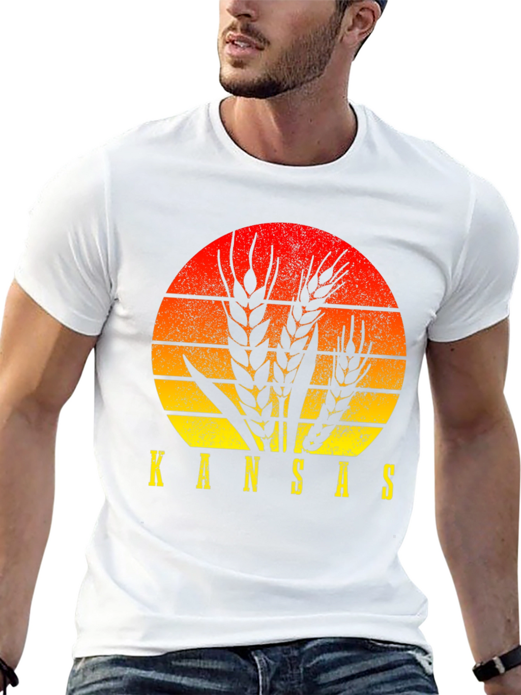 Kansas Wheat Sunset Graphic T-Shirt