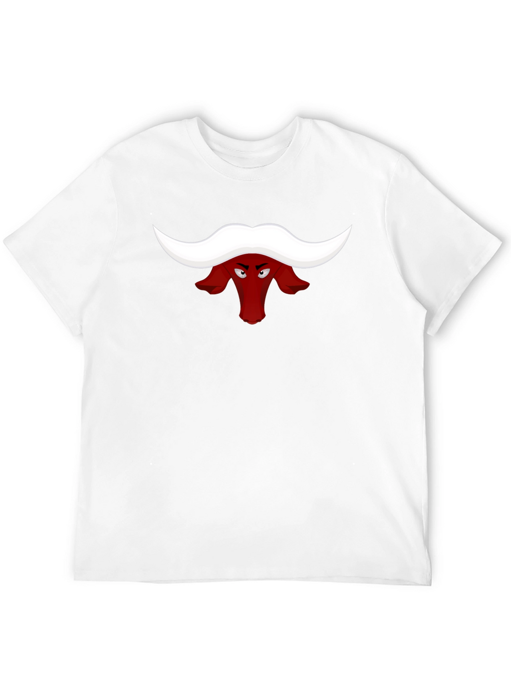 Red Bull Head Cartoon Black T-Shirt