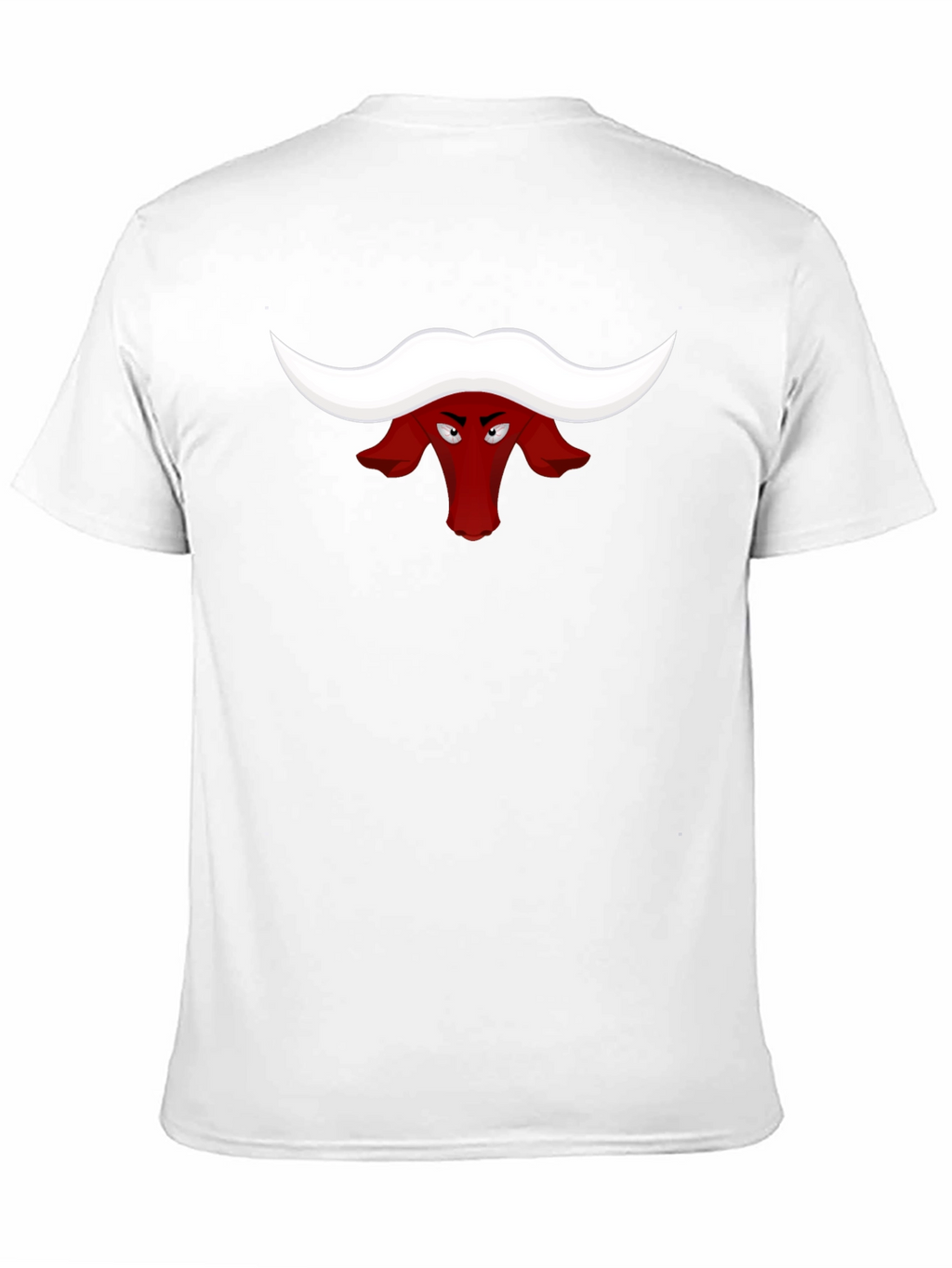 Red Bull Head Cartoon Black T-Shirt