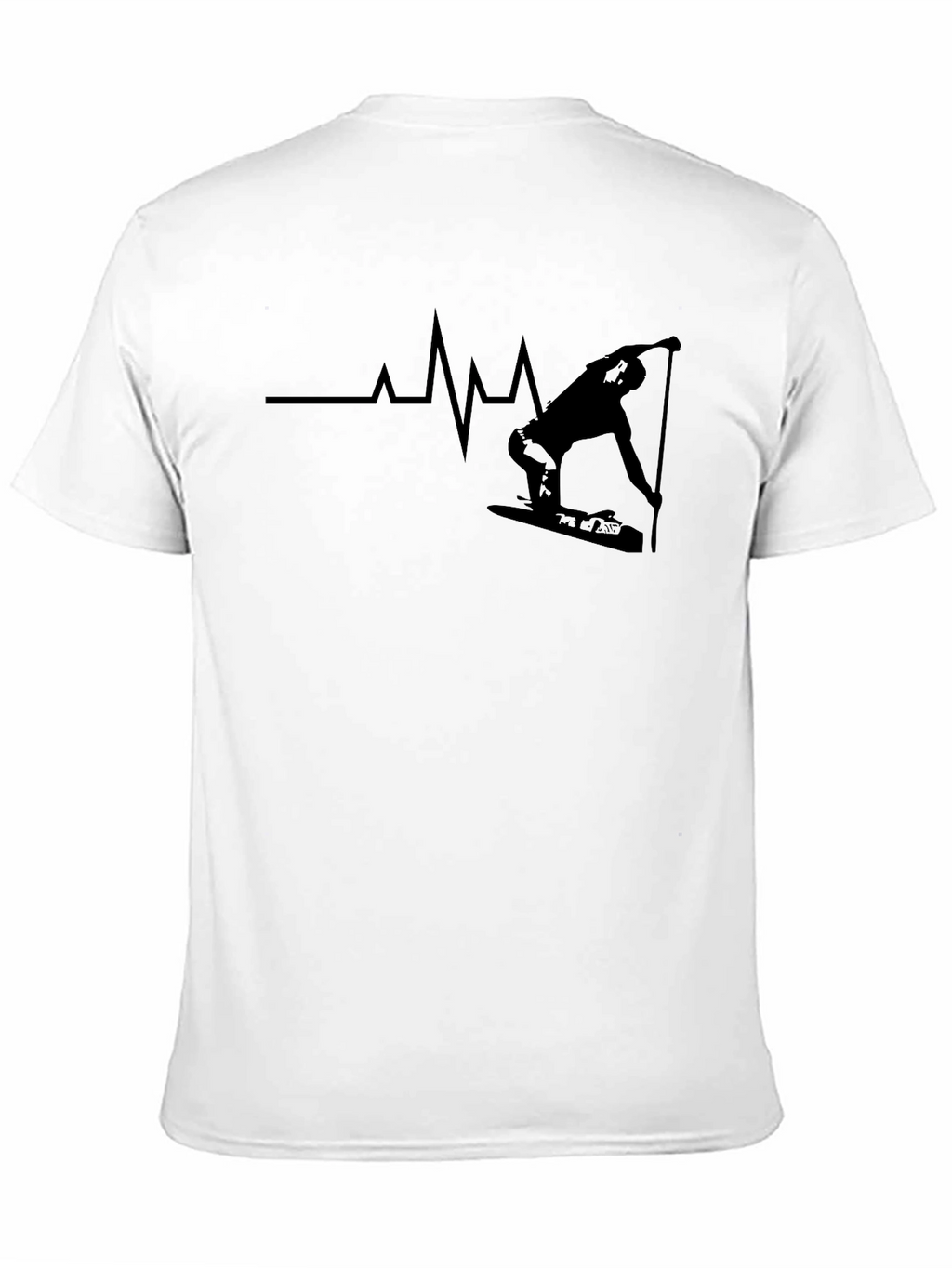 Wakeboard Heartbeat T-Shirt - Black Graphic Tee