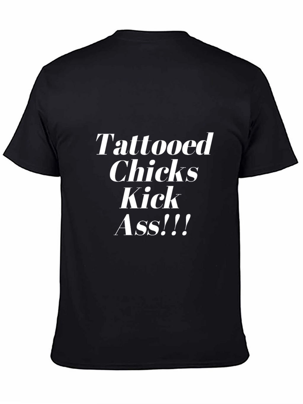 Tattooed Chicks Kick Ass Black Graphic Tee