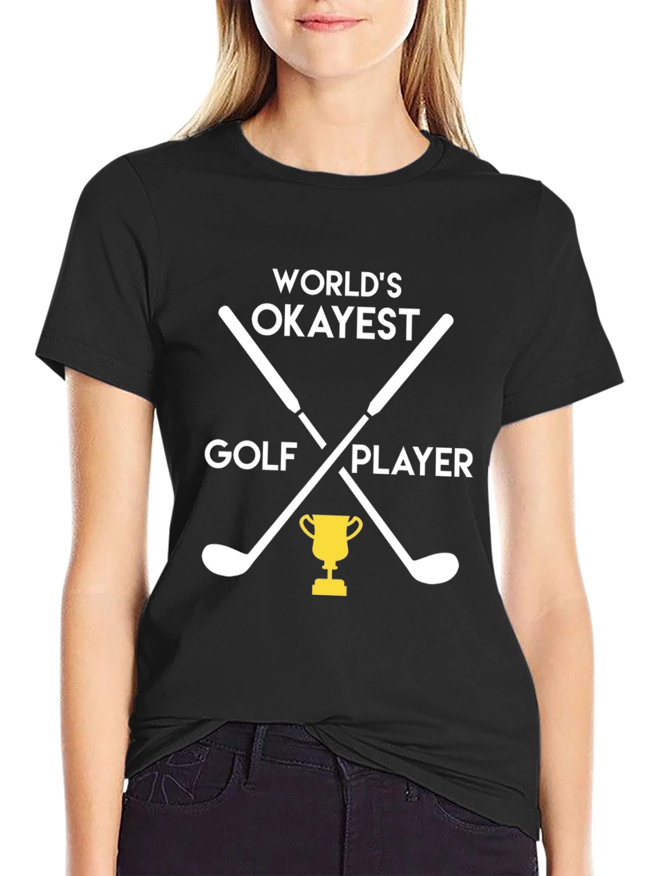 Worlds Okayest Golf Player T-Shirt - Funny Golfer Tee