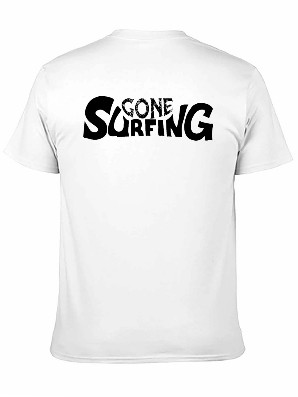 Gone Surfing Graphic Tee - Black Cotton T-Shirt