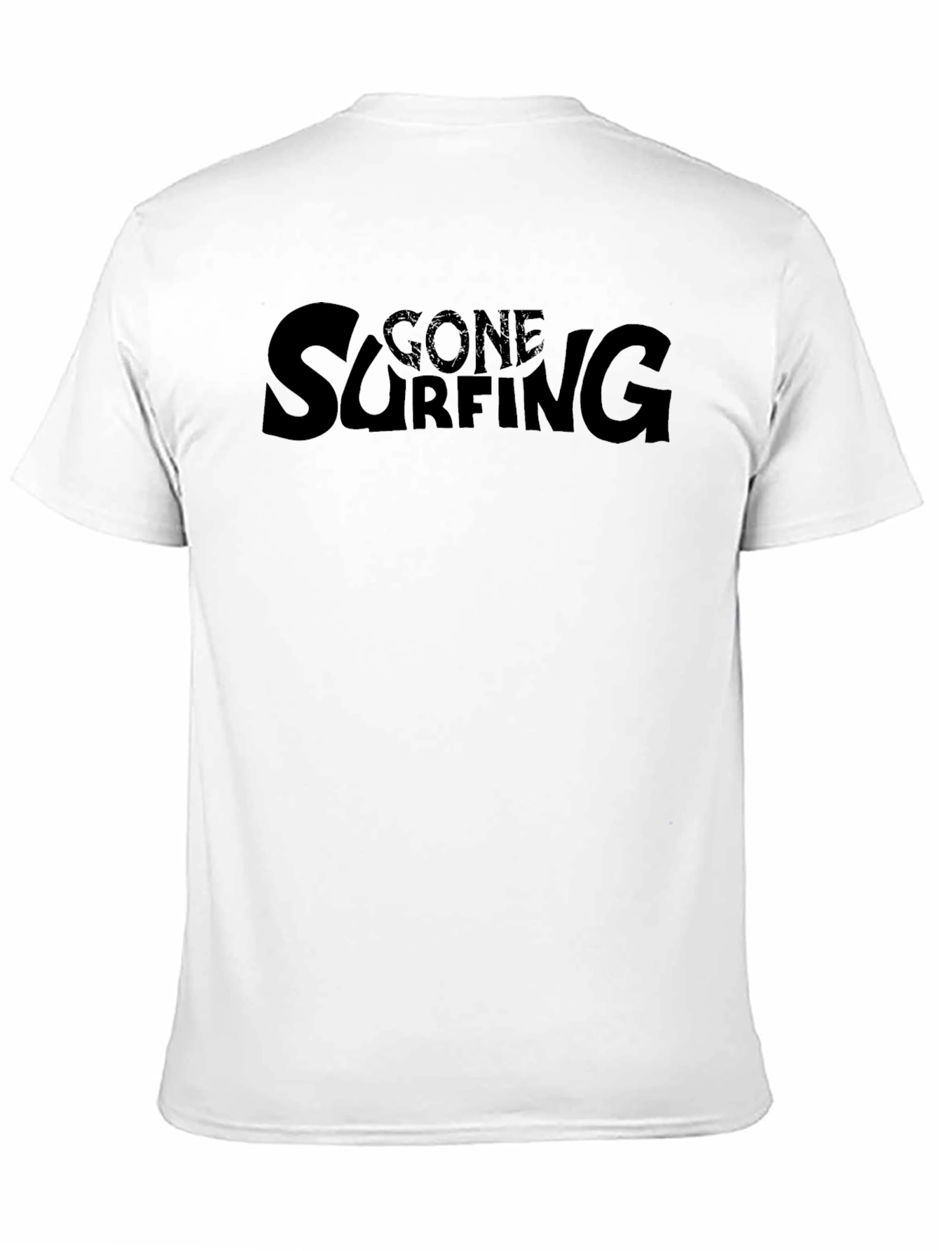 Gone Surfing Graphic Tee - Black Cotton T-Shirt