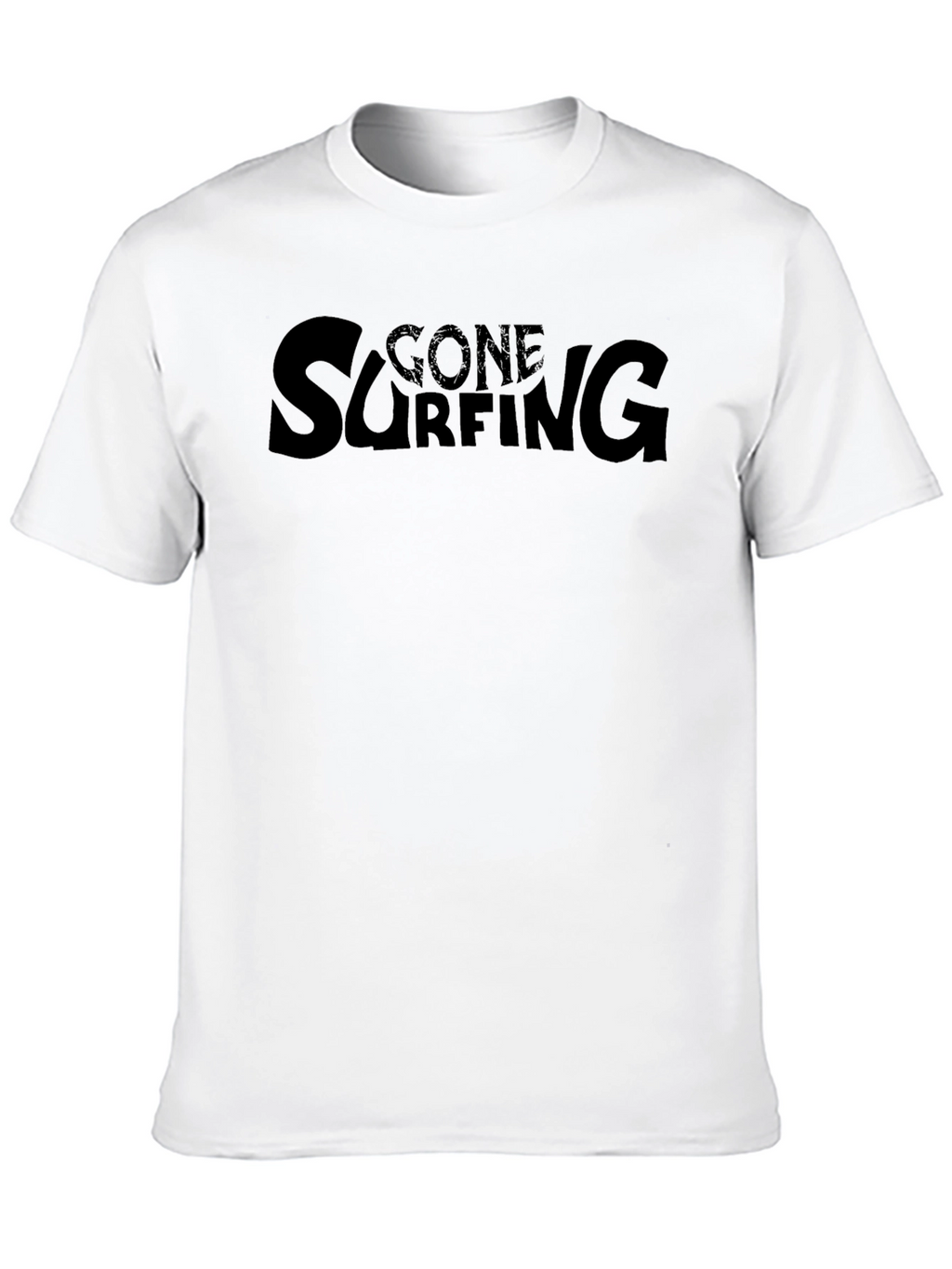 Gone Surfing Graphic Tee - Black Cotton T-Shirt