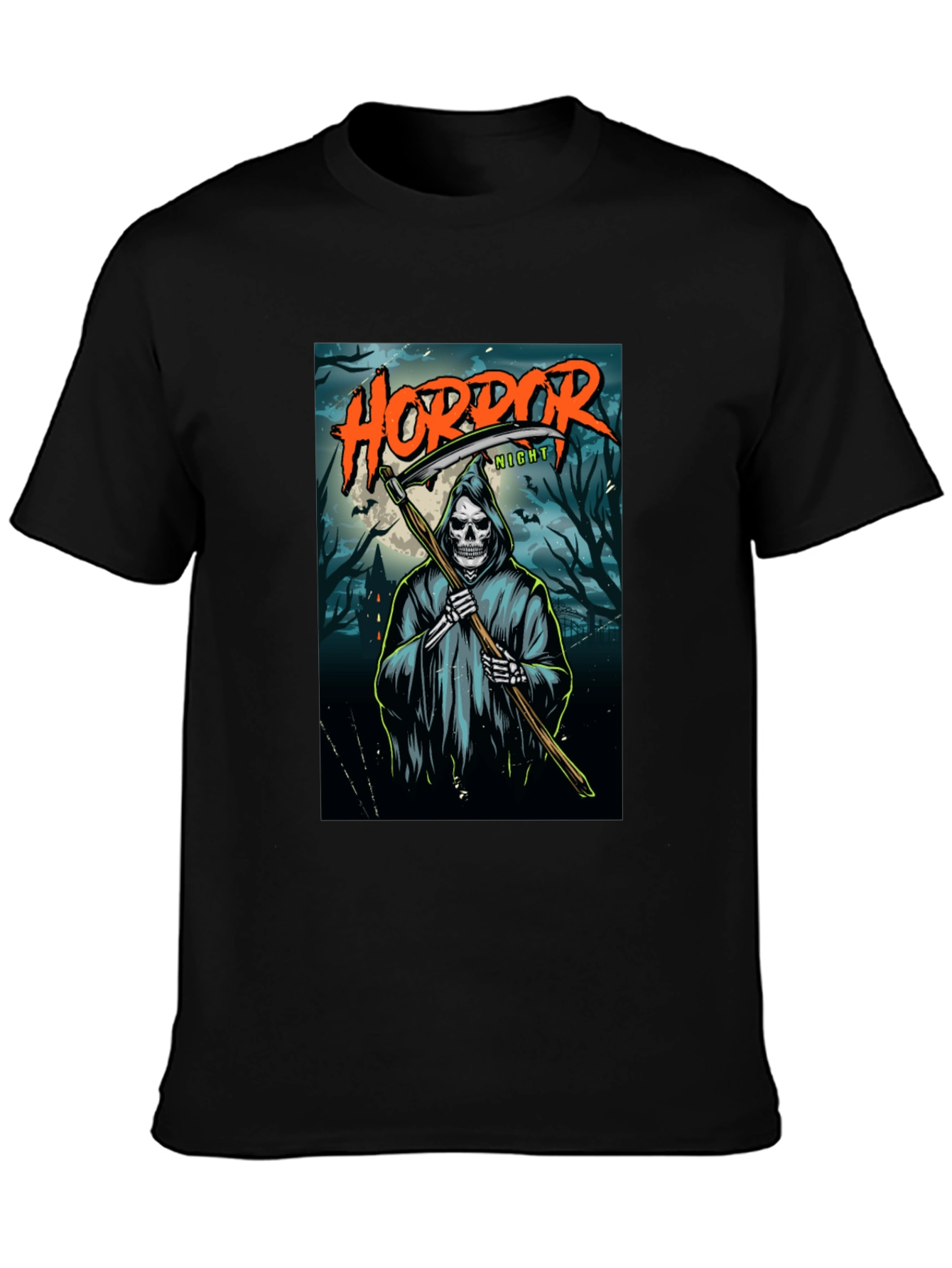 Horror Night Grim Reaper Graphic T-Shirt