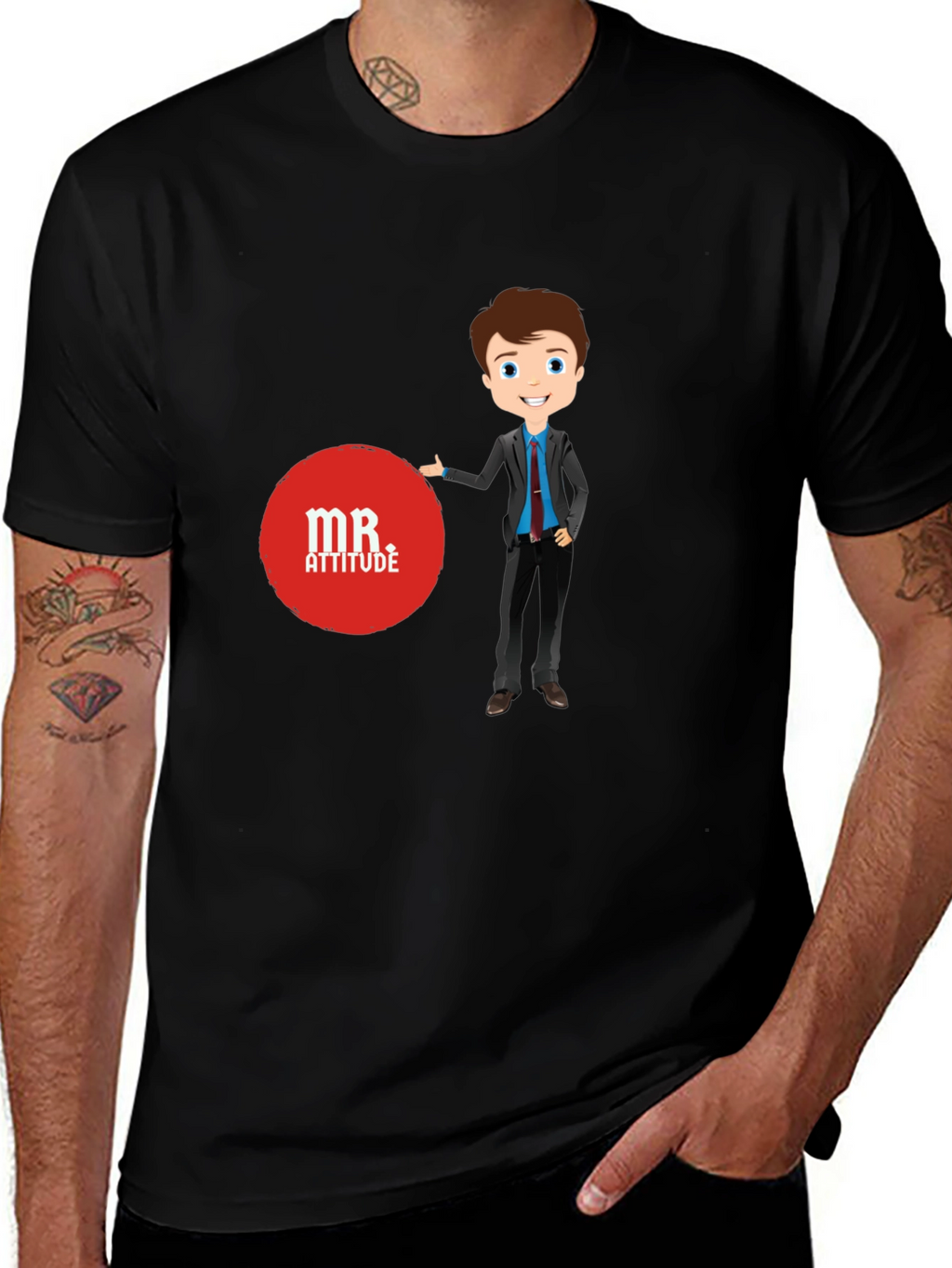 Mr. Attitude Graphic Tee - Stylish Black T-Shirt